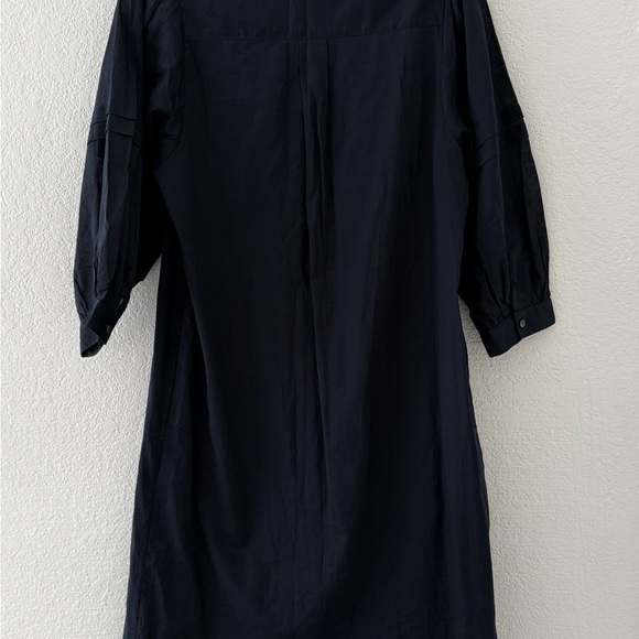 J. McLaughlin Pullover Sabina Cotton Dress Size S Pleated Balloon Sleeves Navy - Picture 9 of 11